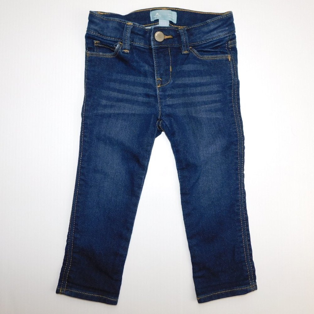 Baby Gap Skinny Fit Dark Wash Blue Denim Jeans Toddler Girls 2T